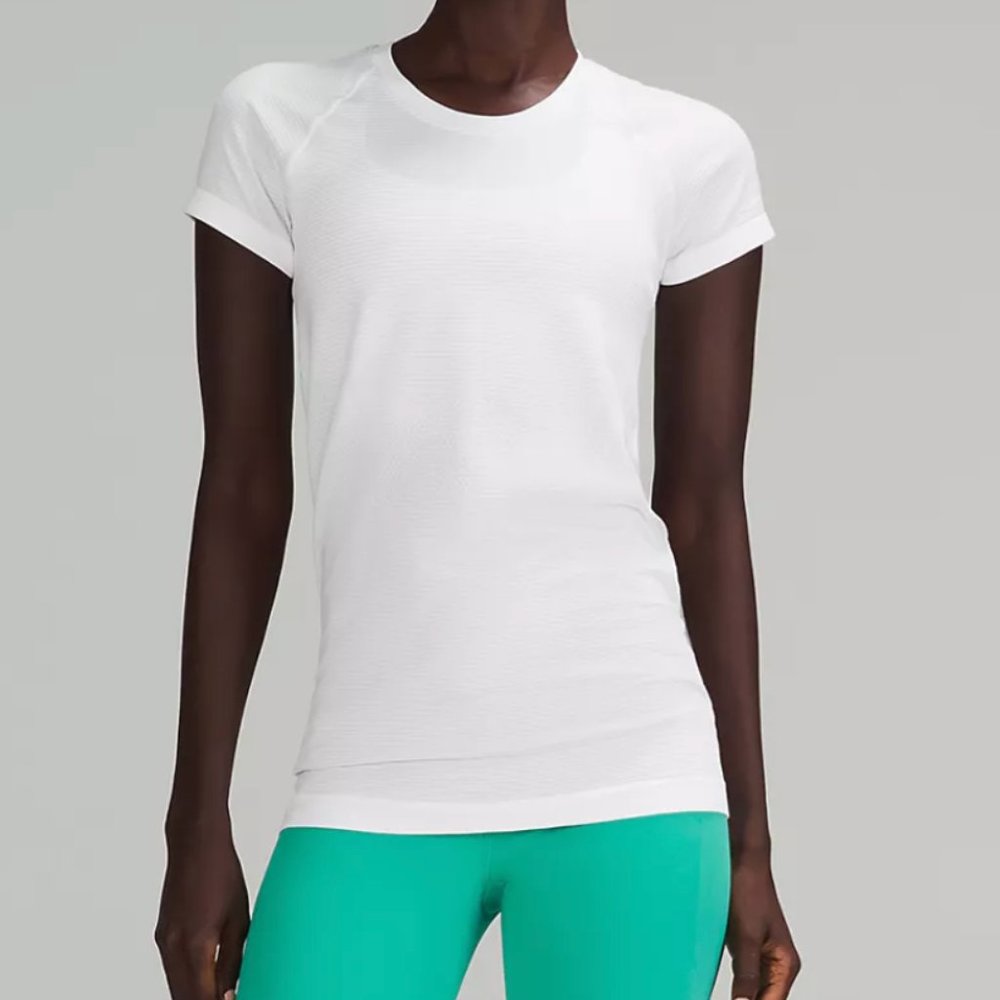 Lululemon Swiftly Tech Short-Sleeve Shirt 2.0 White/White size 10